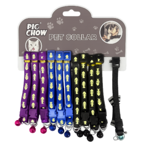 Collar Premium para Gato con Cascabel – Diseño Fish Bone