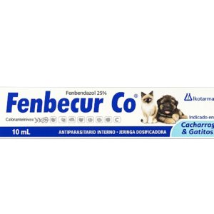 Fenbecur Co 10 mL – Antiparasitario Interno para Cachorros y Gatitos