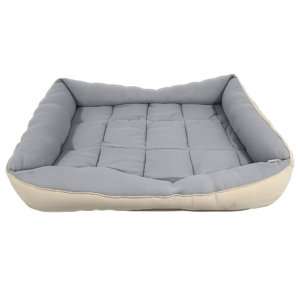 Cama Premium Acolchada para Perros y Gatos – Color Gris