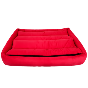 Cama Acolchada Premium para Mascotas – Roja