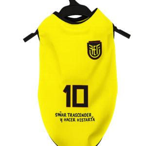 Camiseta Deportiva para Perros Estilo Selección Amarilla N.° 10