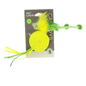 Juguete Interactivo para Gatos Pic Chow Candy’s Espiral con Plumas
